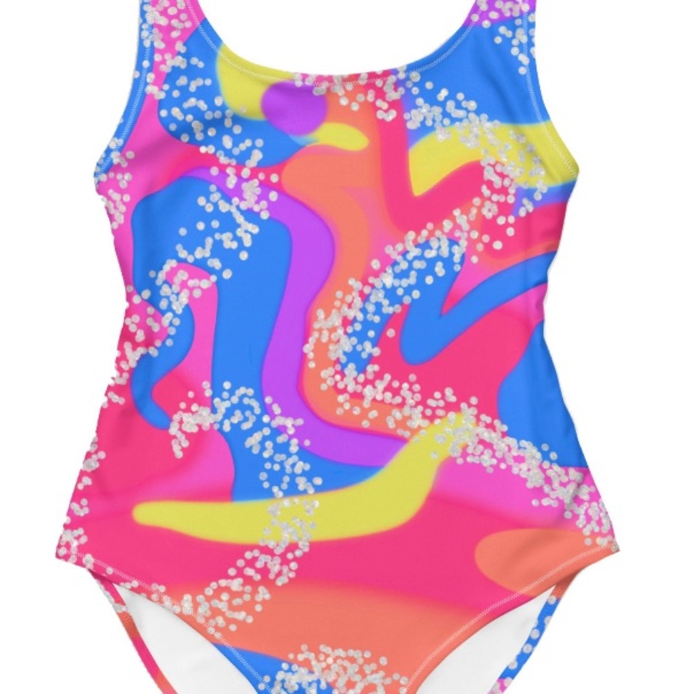 Barbie costume. Margot Robbie swim, 80s 90s one piece swimsuit workout wear